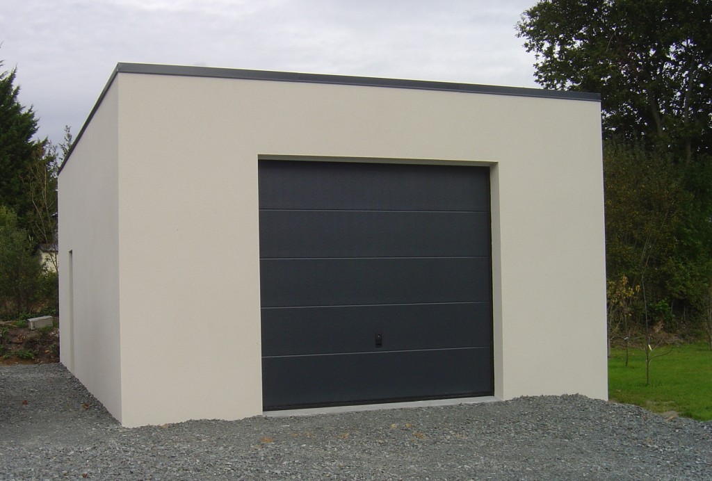 garage construit à côté de la maison